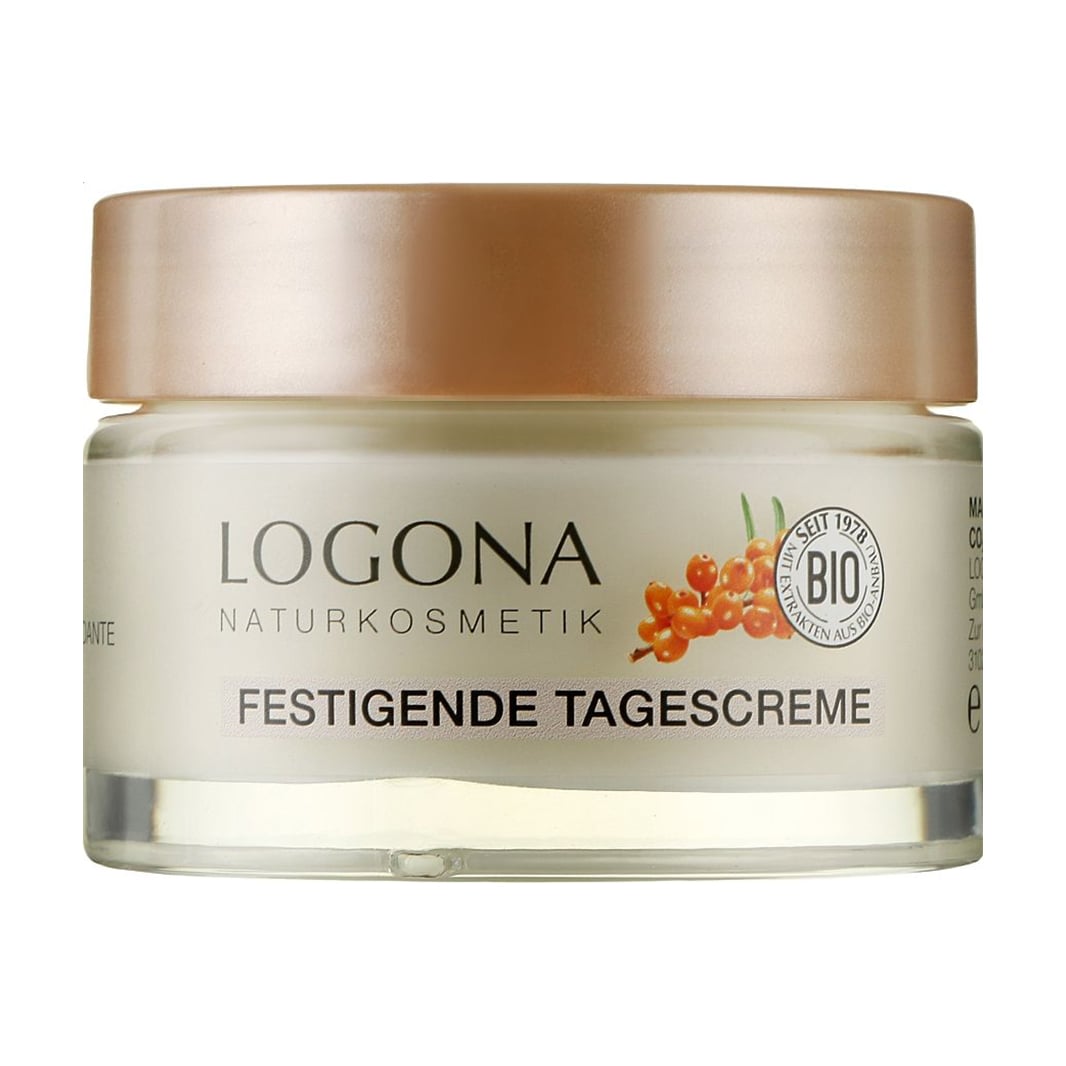Підтягувальний денний крем для обличчя Logona Festigende Tagescreme Extra Straffend проти зморщок, з обліпихою та гіалуроновою кислотою, 50 мл